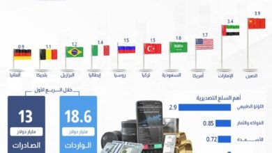 خريطة-التجارة-الخارجية-لمصر-خلال-الربع-الأول-من-عام-2025