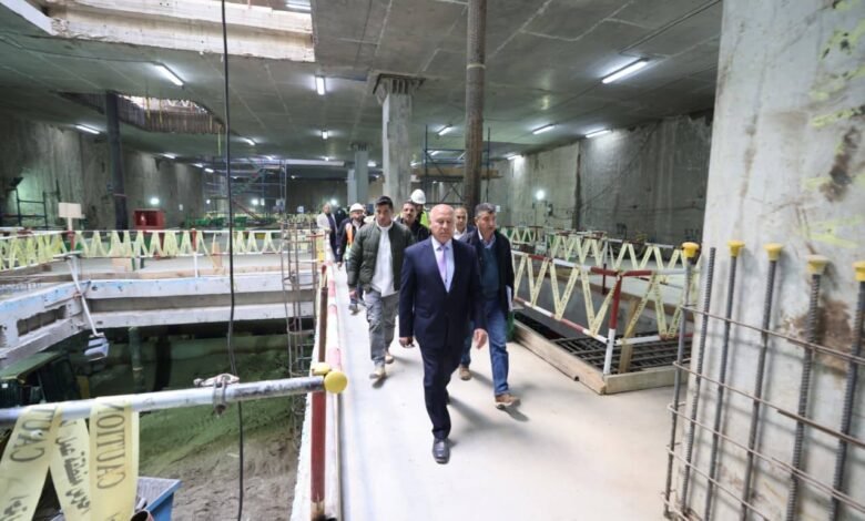 وزير-النقل-يتفقد-محطة-الملك-الصالح-بمشروع-المرحلة-الأولى-للخط-الرابع-للمترو 