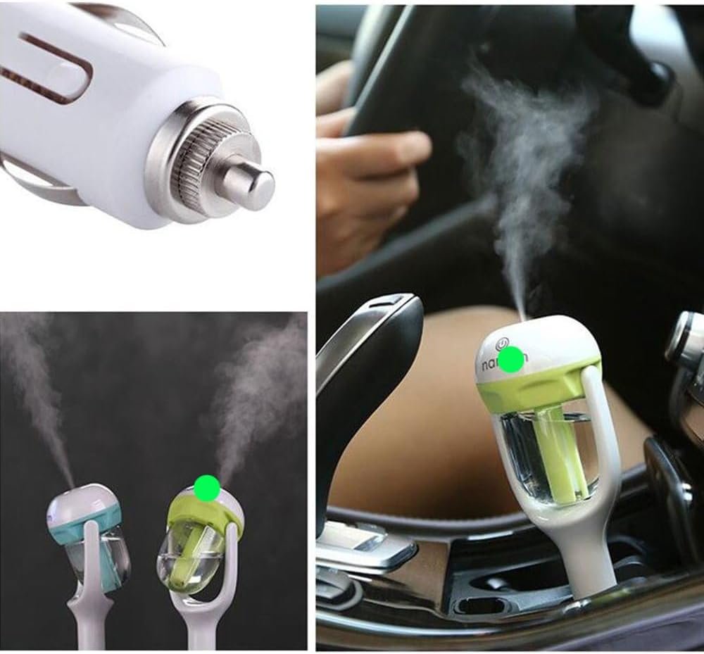 مرطب هواء السيارة مع ناشر رائحة معطر هواء السيارة معطر هواء السيارة الإلكتروني منقي هواء السيارة يعمل على منفذ ولاعة السيارة املأ عطرك المفضل - بنفسجي - من كابر مصر 2020 - الصورة 7